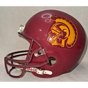 Vintage USC Trojans Riddell Full Size Replica Football Helmet Display